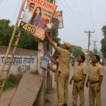 chhibramau me chala hoarding hatao abhiyan